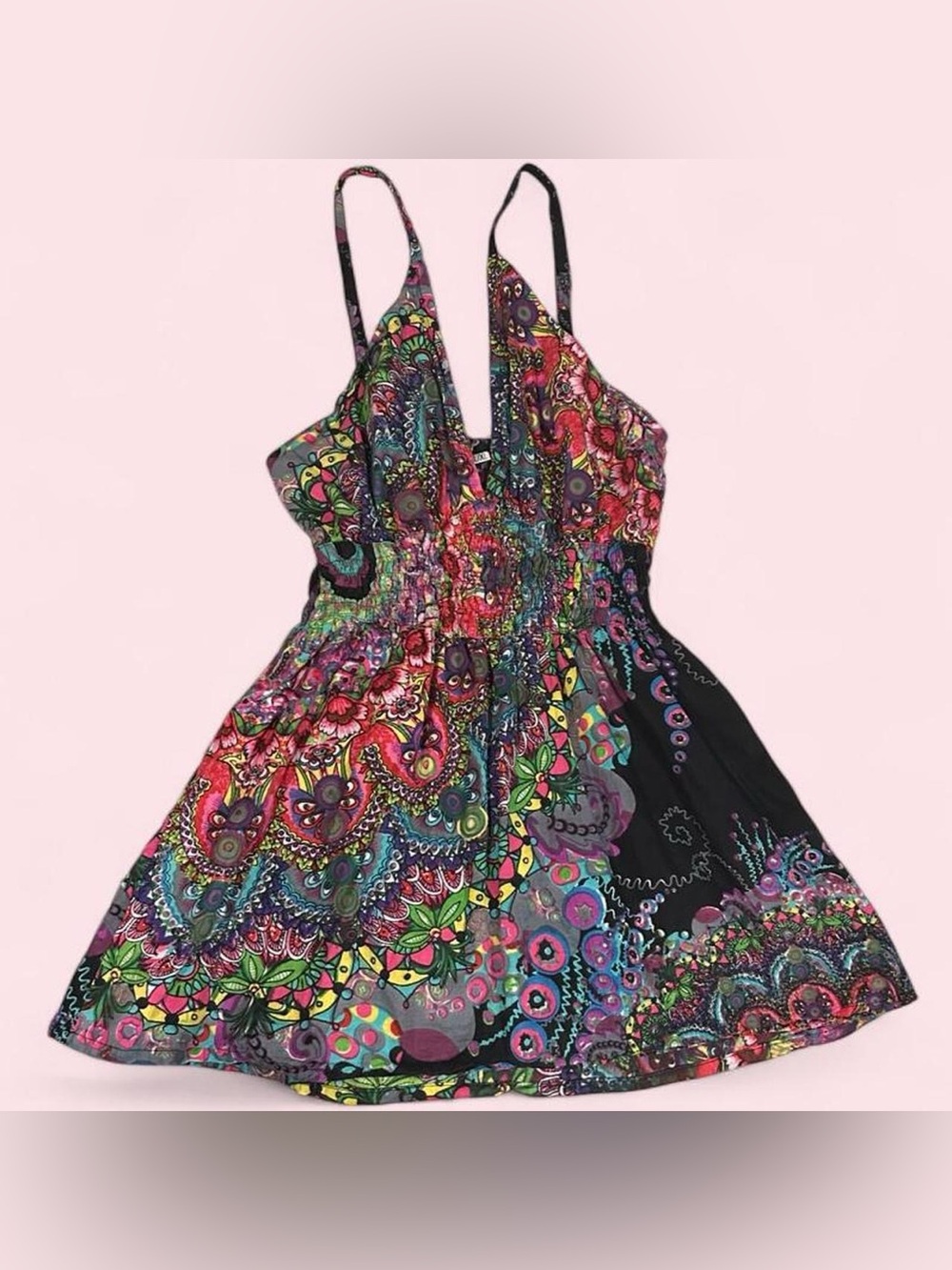 Multicolor Paisley Halter Tank Top